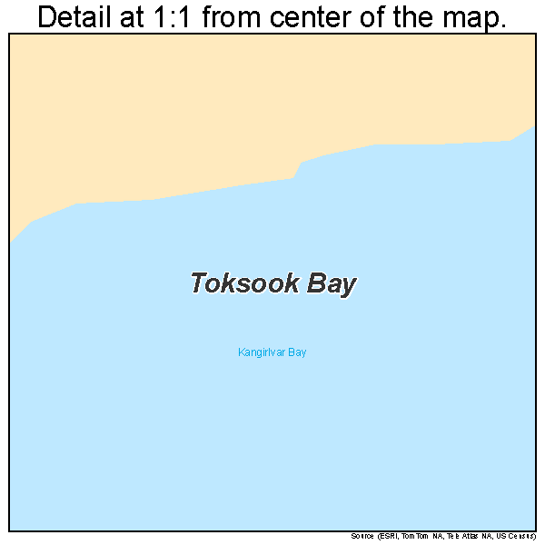 Toksook Bay, Alaska road map detail