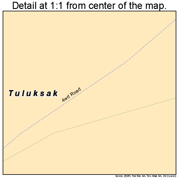 Tuluksak, Alaska road map detail