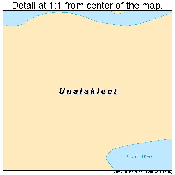 Unalakleet, Alaska road map detail