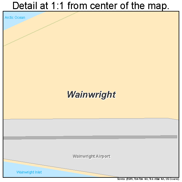 Wainwright, Alaska road map detail