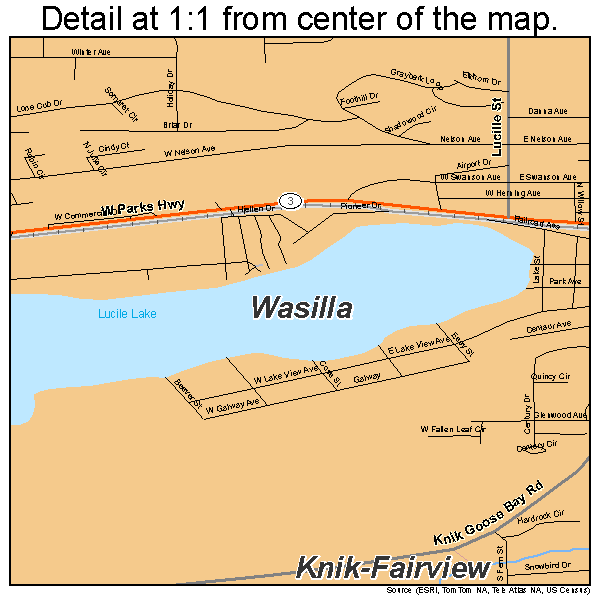Wasilla Alaska Street Map 0283080 Wasilla Alaska Street Map 0283080