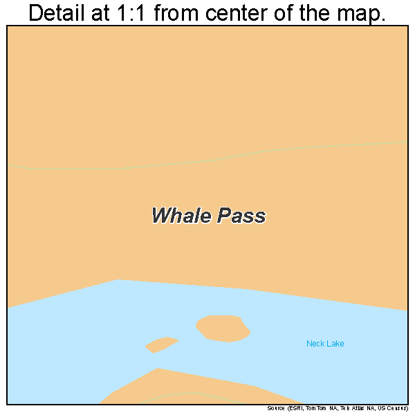 Whale Pass, Alaska road map detail