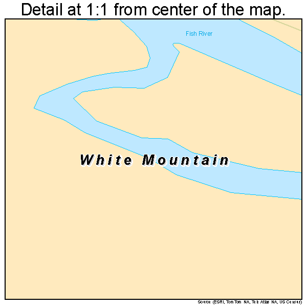 White Mountain, Alaska road map detail