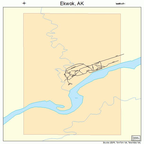 Ekwok, AK street map