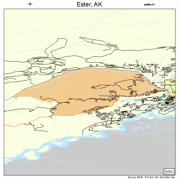 Ester, AK street map