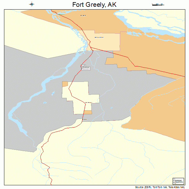 Fort Greely, AK street map