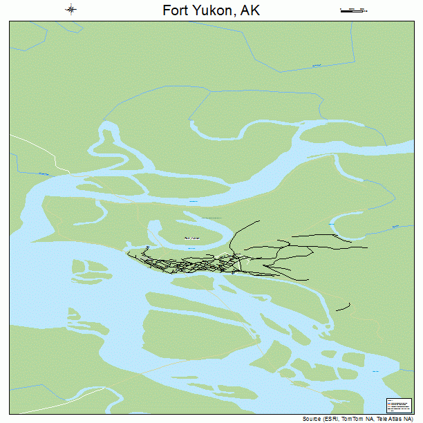 Fort Yukon, AK street map