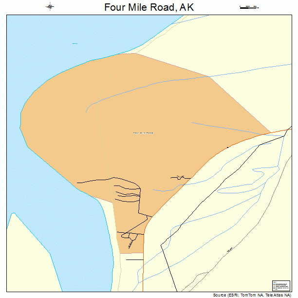 Four Mile Road, AK street map
