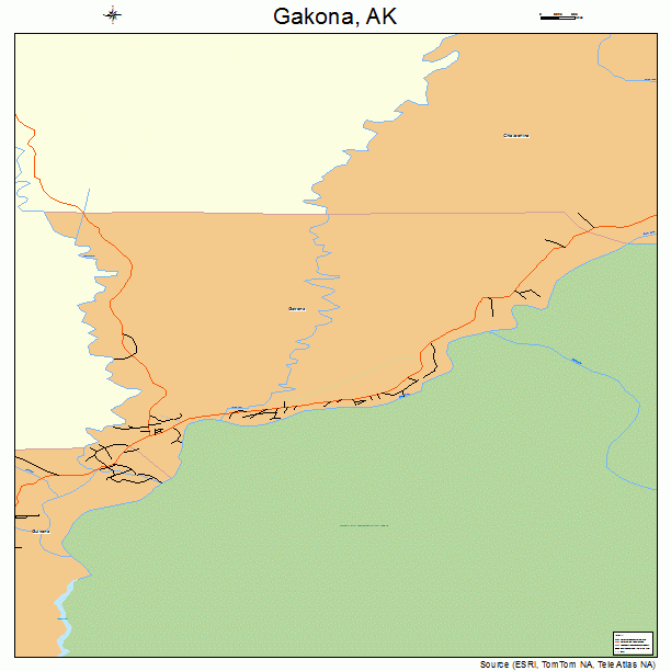 Gakona, AK street map