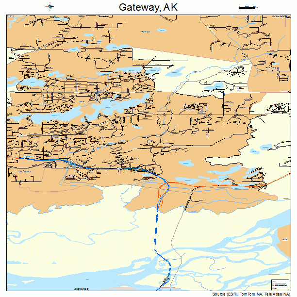 Gateway, AK street map