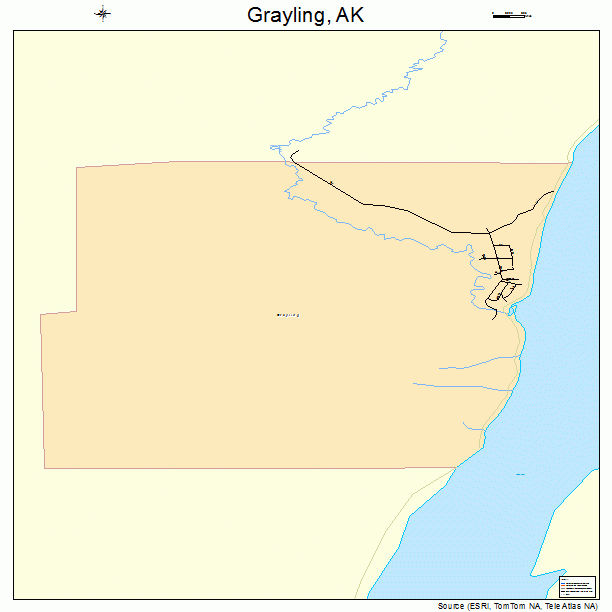 Grayling, AK street map