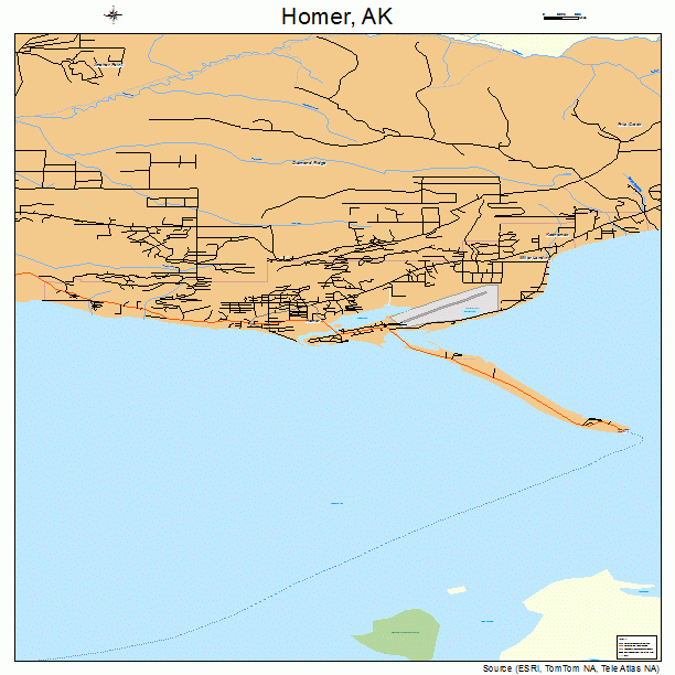 Homer, AK street map