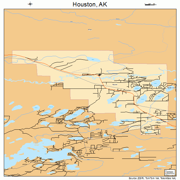 Houston, AK street map