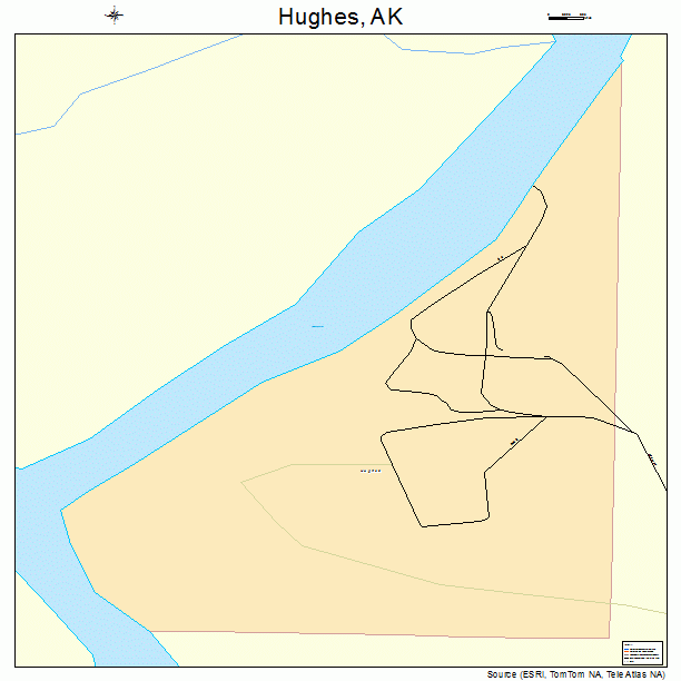 Hughes, AK street map