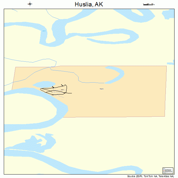 Huslia, AK street map