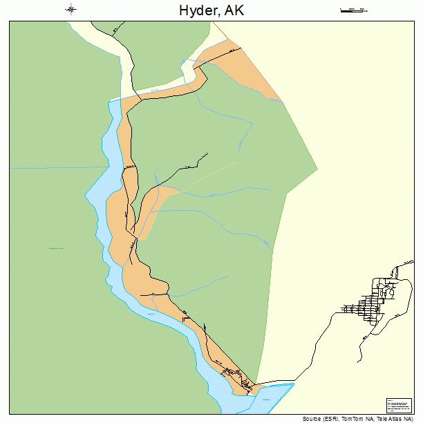Hyder, AK street map