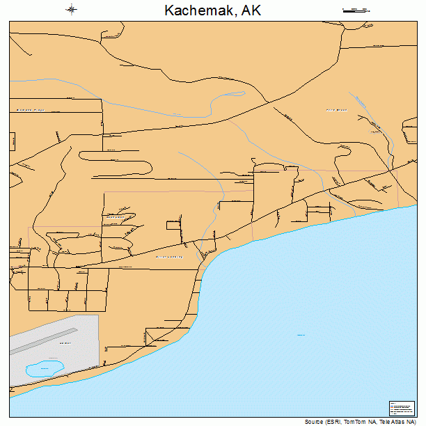 Kachemak, AK street map
