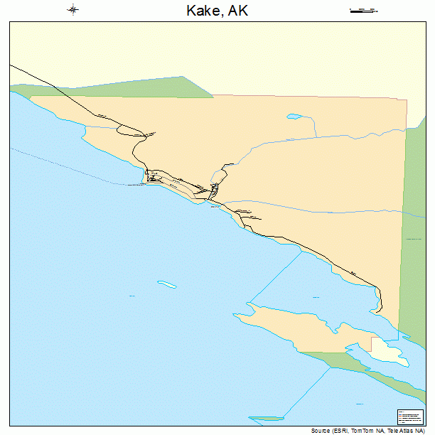 Kake, AK street map