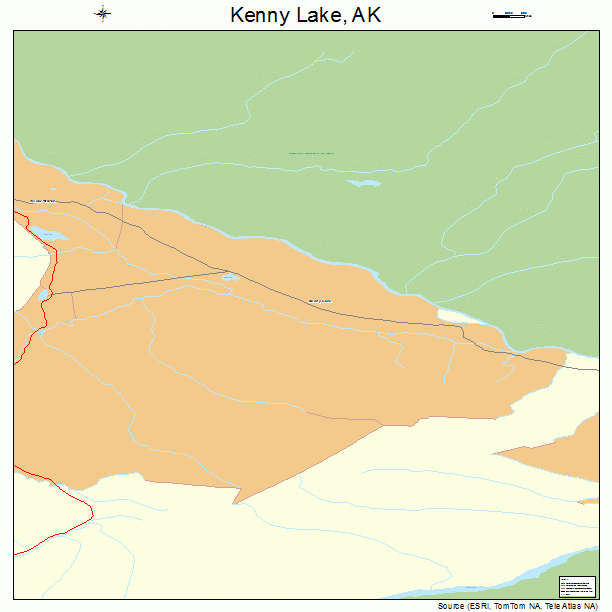 Kenny Lake, AK street map