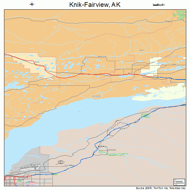 Knik-Fairview, AK street map