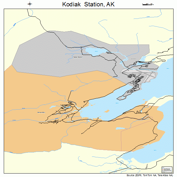 Kodiak  Station, AK street map