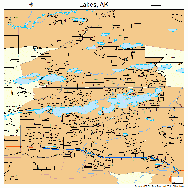 Lakes, AK street map