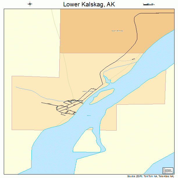 Lower Kalskag, AK street map