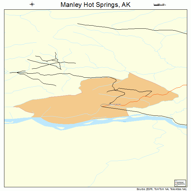 Manley Hot Springs, AK street map