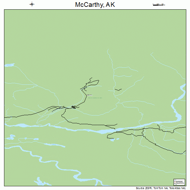 McCarthy, AK street map