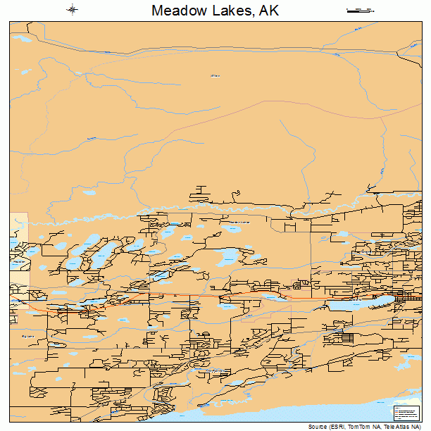 Meadow Lakes, AK street map