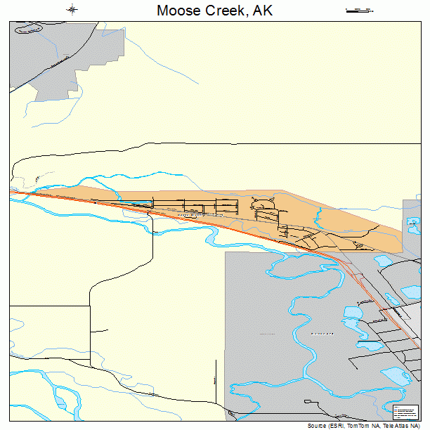 Moose Creek, AK street map