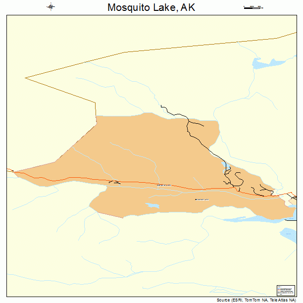 Mosquito Lake, AK street map