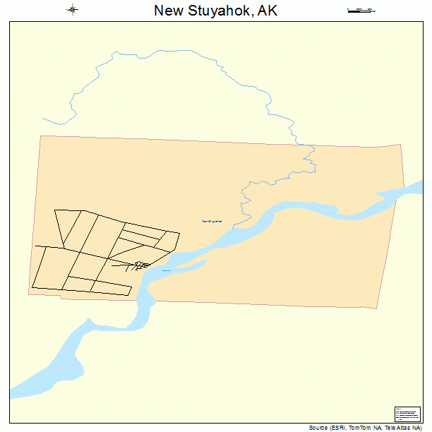 New Stuyahok, AK street map
