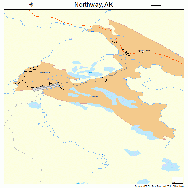 Northway, AK street map