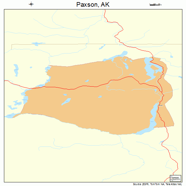 Paxson, AK street map