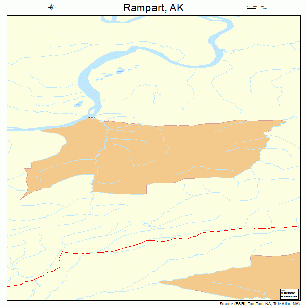 Rampart, AK street map
