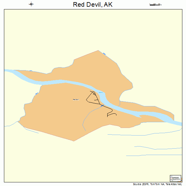 Red Devil, AK street map