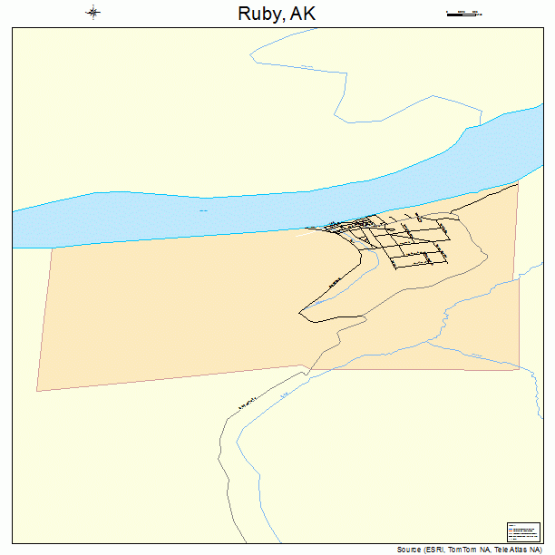 Ruby, AK street map