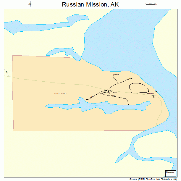 Russian Mission, AK street map