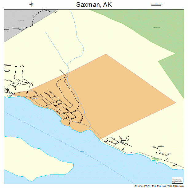 Saxman, AK street map