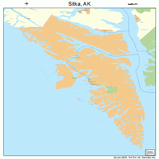 Sitka, AK street map