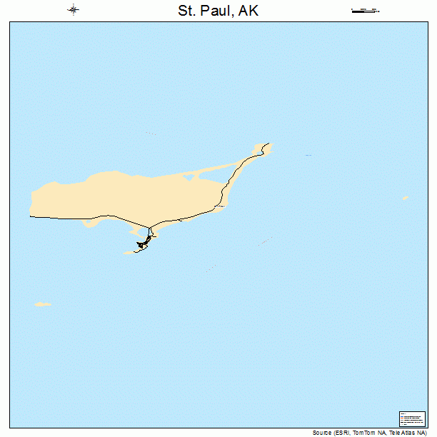 St. Paul, AK street map