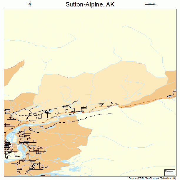 Sutton-Alpine, AK street map