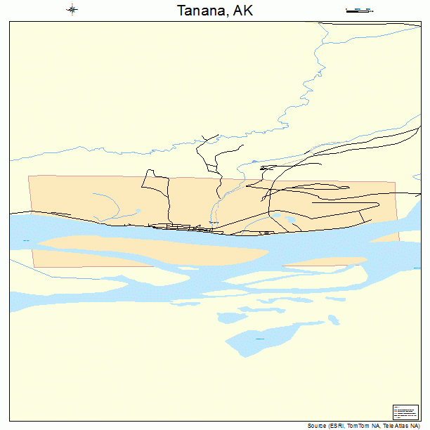 Tanana, AK street map