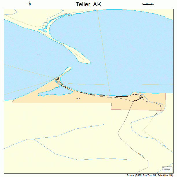 Teller, AK street map