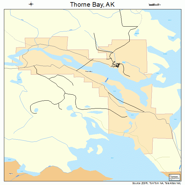 Thorne Bay, AK street map