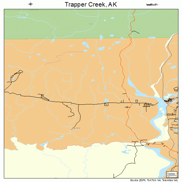 Trapper Creek, AK street map
