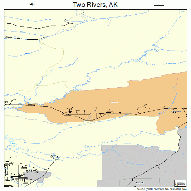 Two Rivers, AK street map