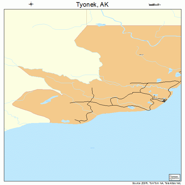 Tyonek, AK street map