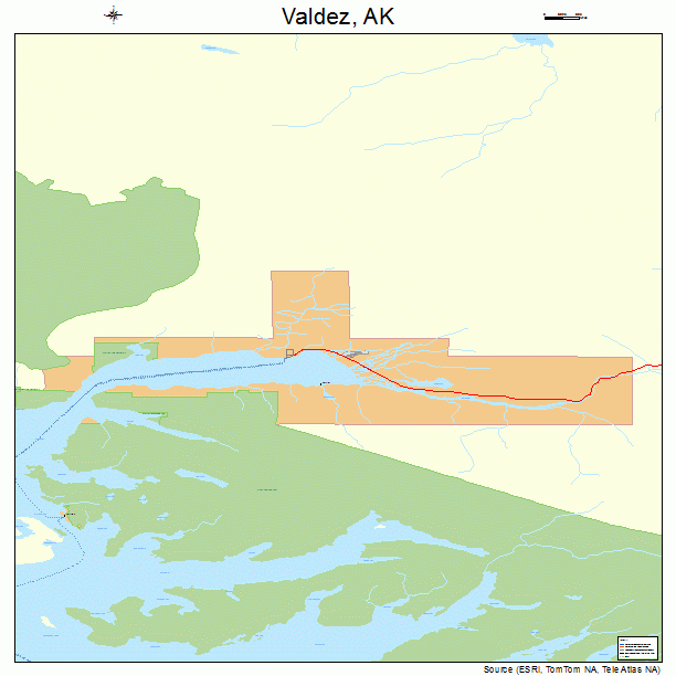 Valdez, AK street map